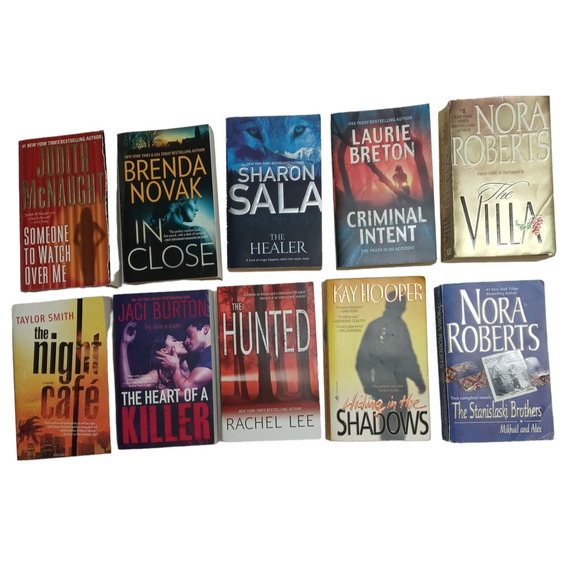 Lot of 10 Books Modern Love Romance Suspense Mystery Random Mix Titles & Authors - Picture 1 of 13